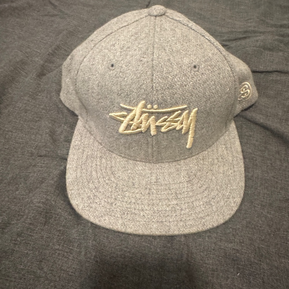 Stussy Gray Cap with Embroidered Logo